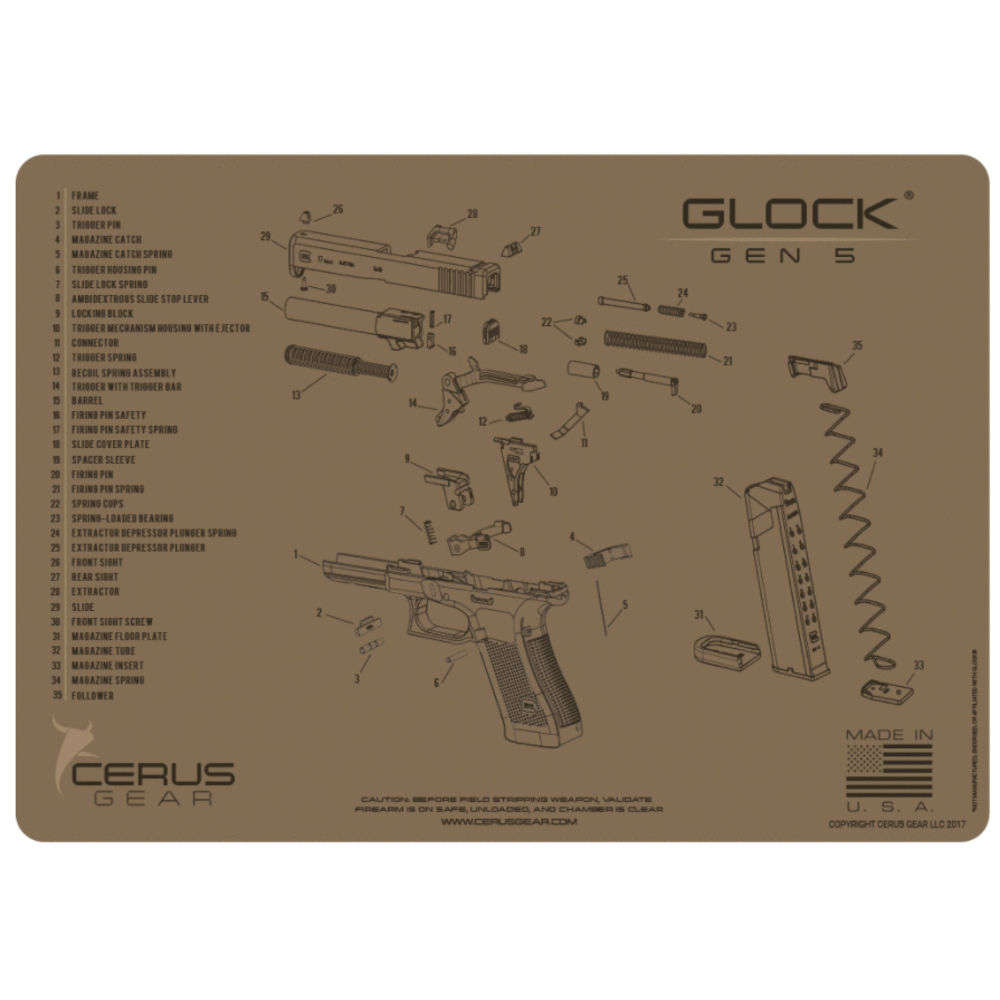 Cleaning Equipment Cerus Gear 4.50" GEN 5 SCHEMATIC COYOTE • Model: 4.50"